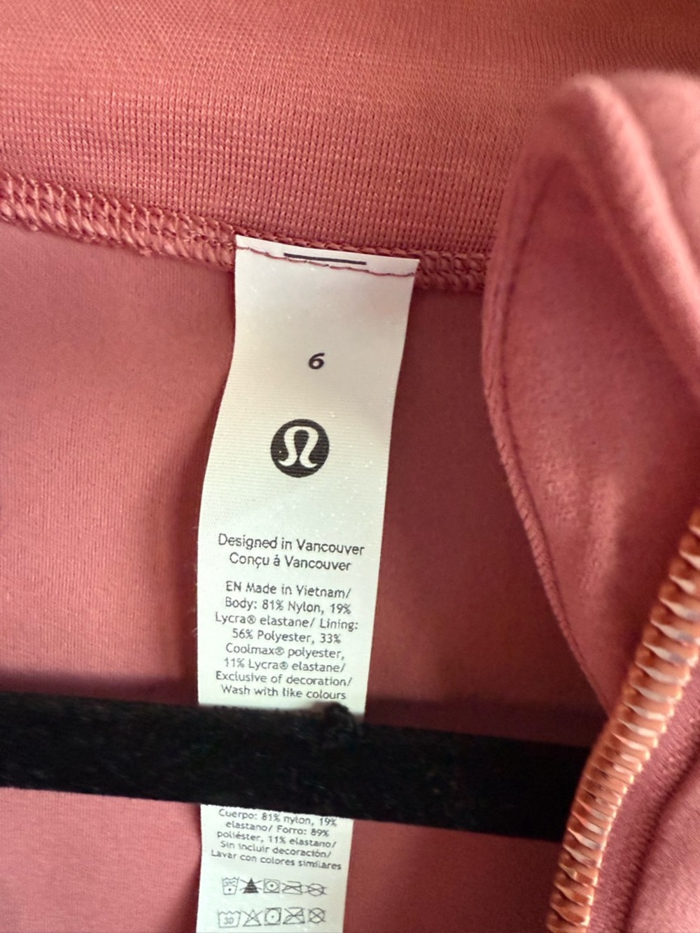 NWT Lululemon Dusk Rose Gold Define Jacket Nulu Size 6 - Picture 6 of 8